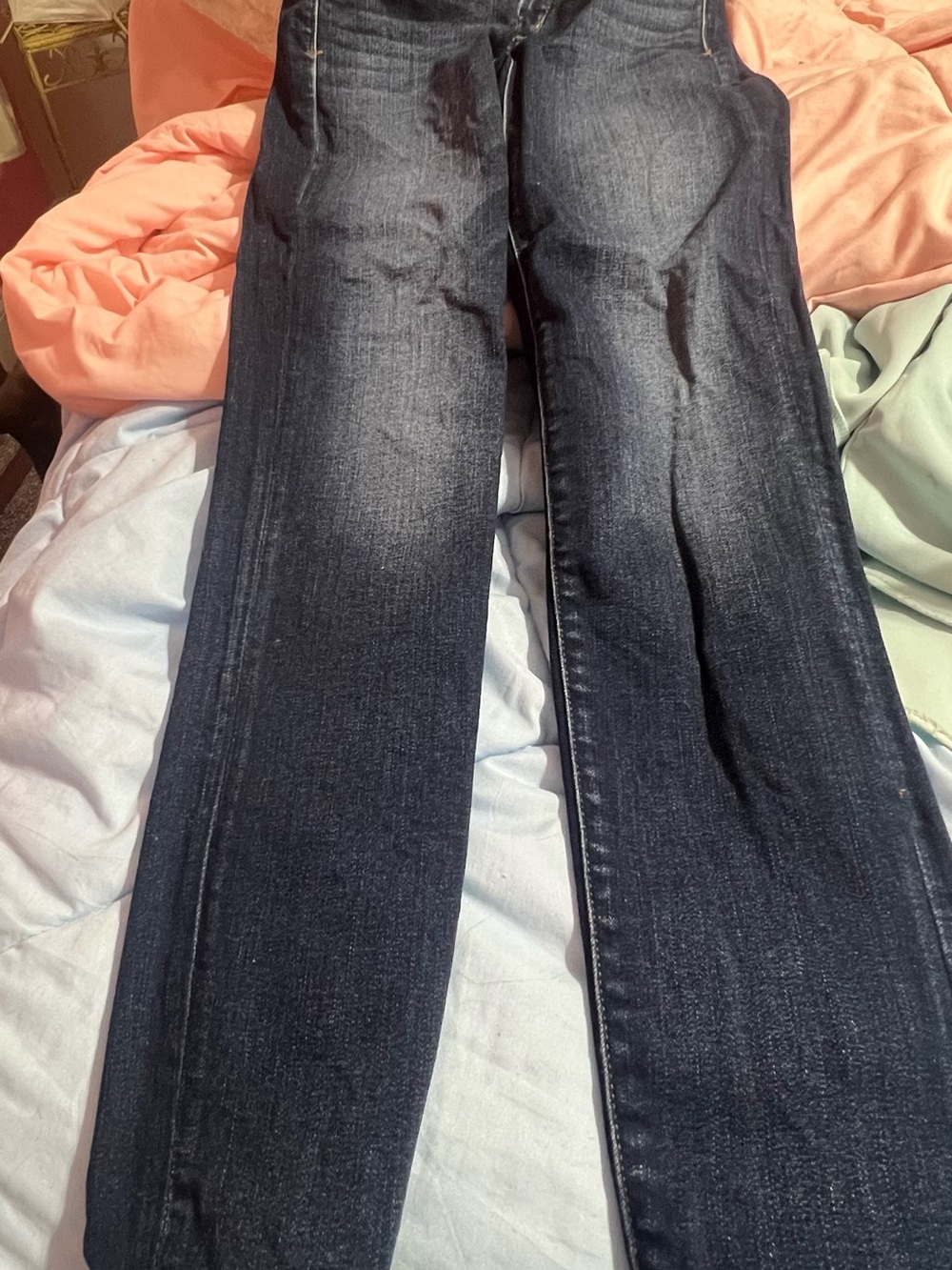American Eagle Outfitters Dark Indigo Straight Leg Skinny Jeans Size 2